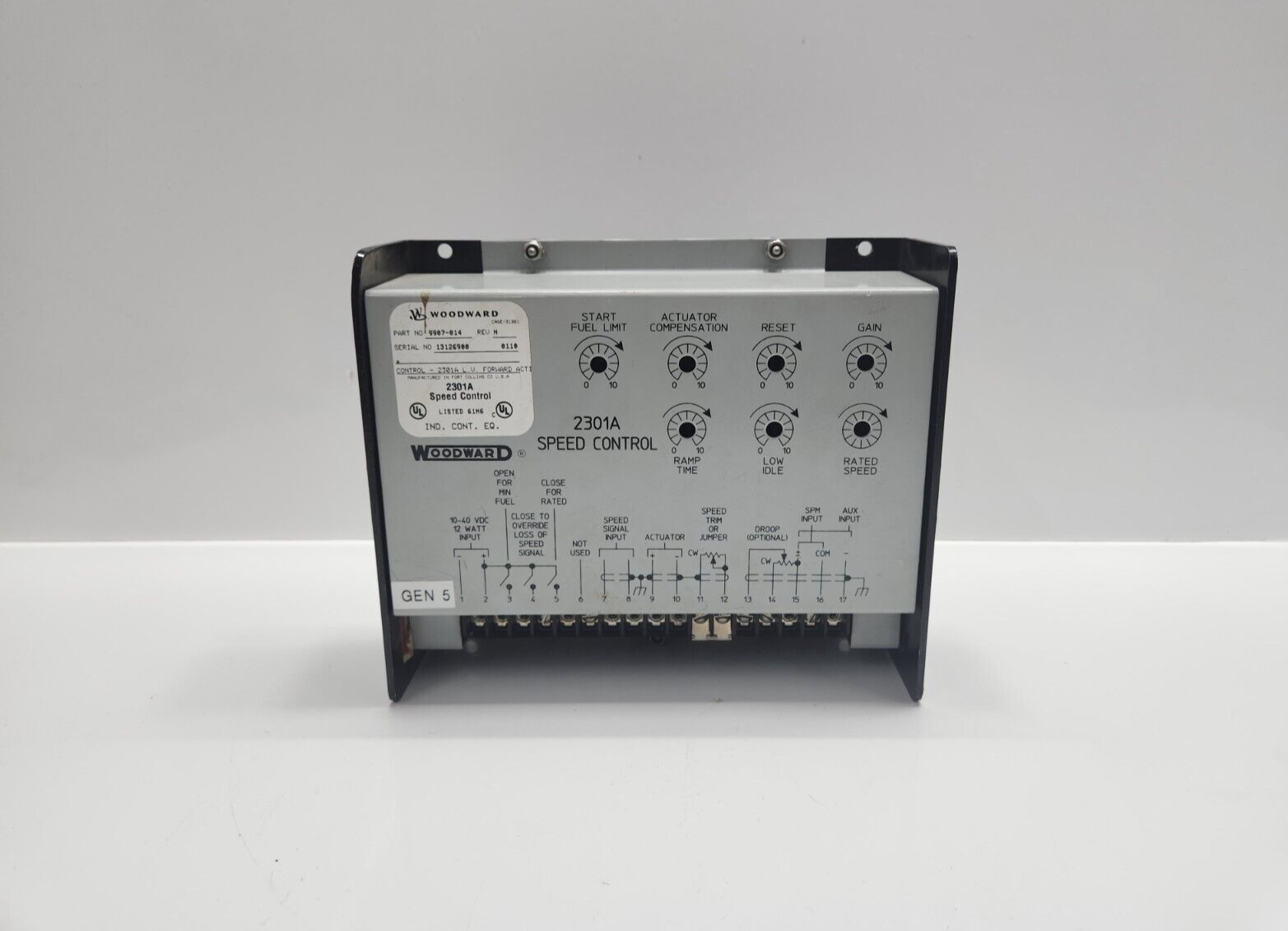 WOODWARD 9907-014 SPEED CONTROL 2301A REV H | eBay