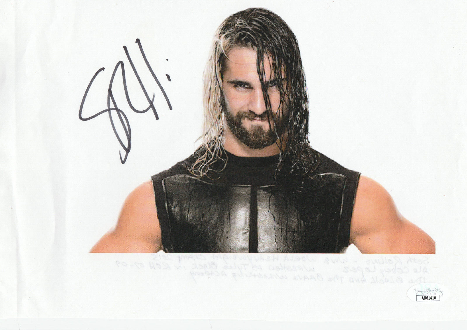 Autographed Seth Rollins paper photo JSA certfied | eBay