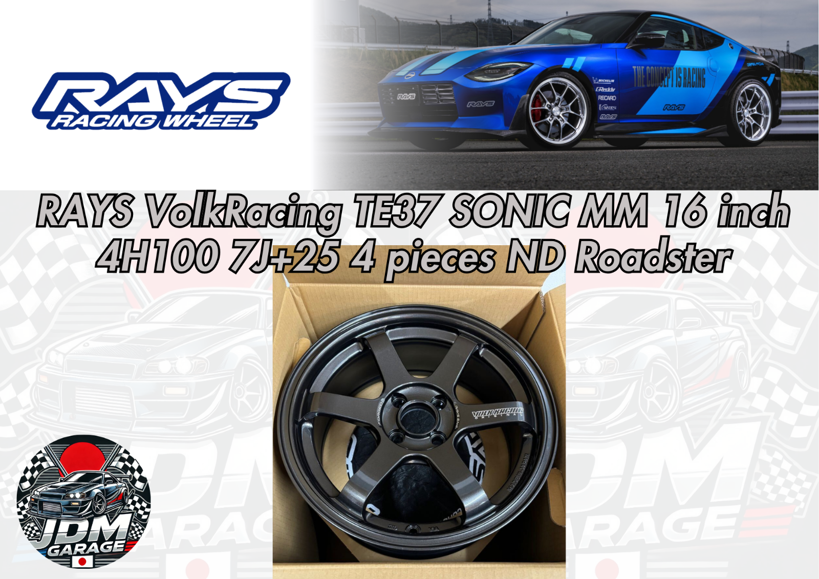 RAYS TE37 sonic 16インチ 7J+25 4H100 4本