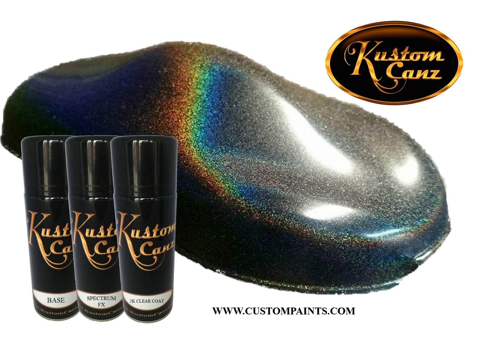 Kustom Canz Spectrum FX (Silver) 12oz Aerosol Can Kit Custom Kustom Canz Spectrum FX (Silver) 12oz Aerosol Can Kit Custom