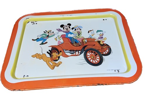Vintage Mickey Mouse Metal Tv Tray Disney