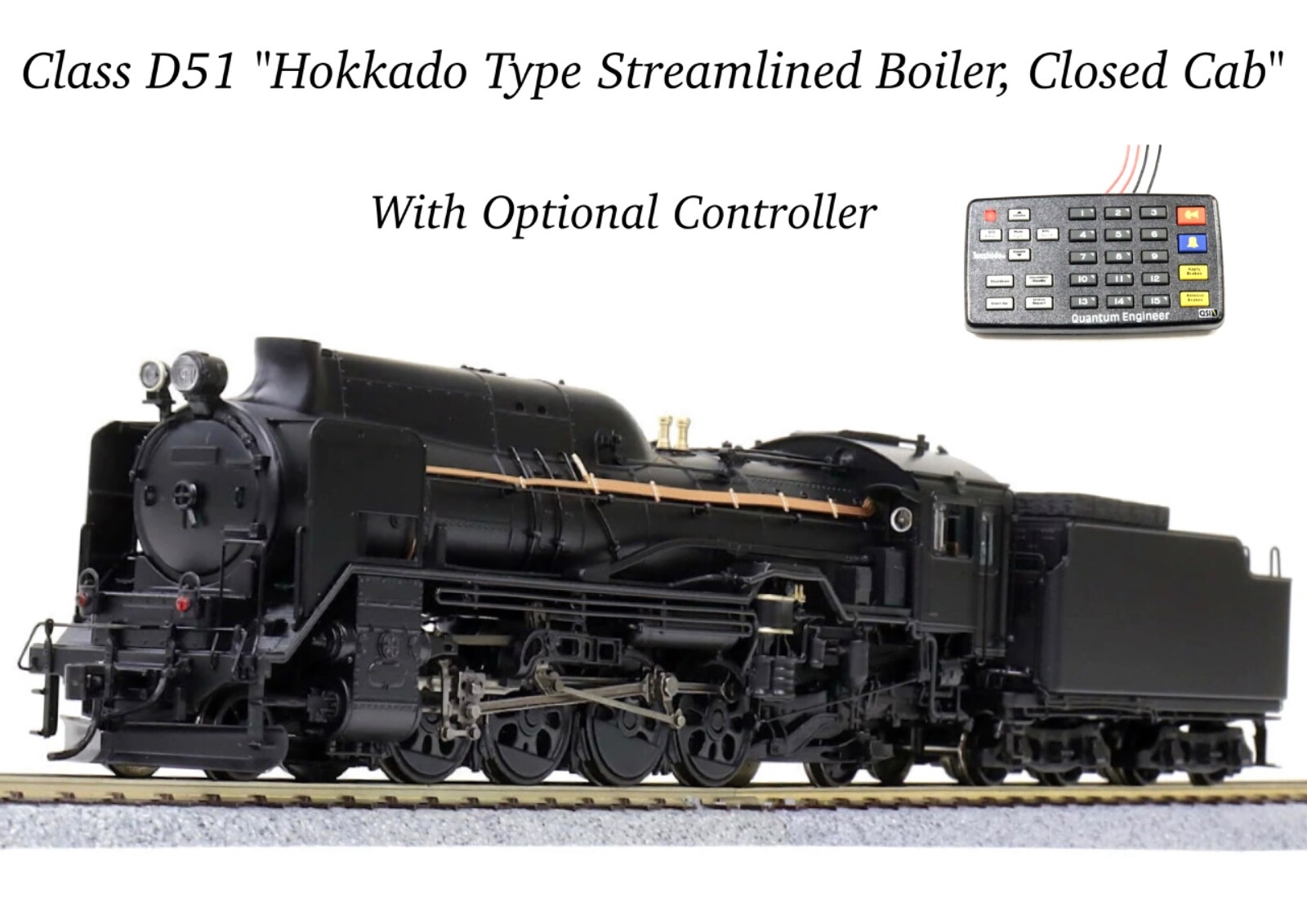HO/J Tenshodo 2-8-2 JNR Class D51 Mikado Steam Locomotive w HO/J Tenshodo 2-8-2 JNR Class D51 Mikado Steam Locomotive w