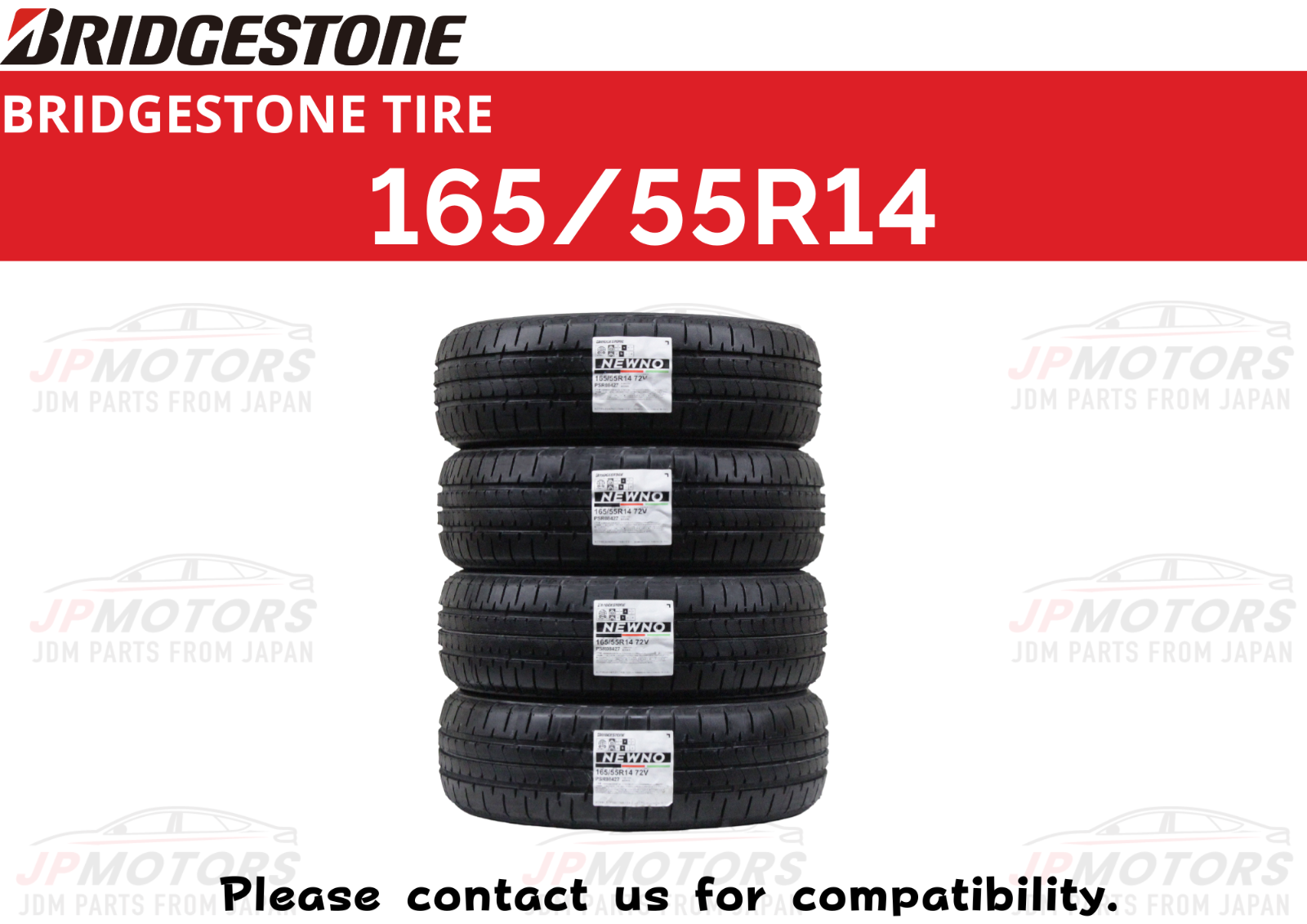 4New Bridgestone NEWNO 165/55R14 4 pcs New Summer Tire For