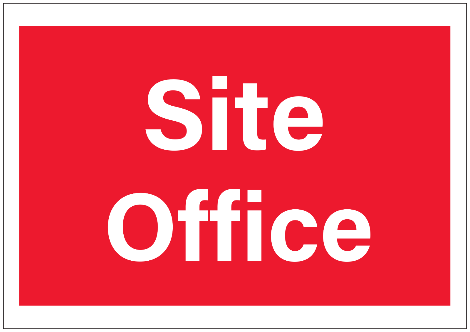 Site Office A4 A5 Vinyl Sign Sticker