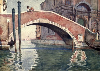 5367 Barrett, Reginald (1861-1917) - Venice 1907 - A Venetian Bridge