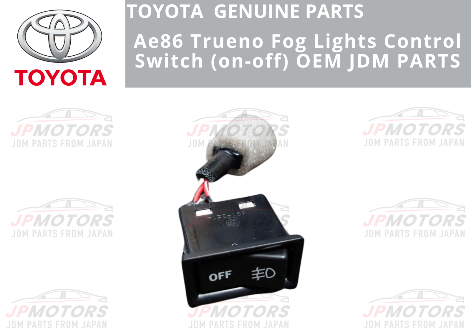 Toyota Genuine Ae86 Trueno Fog Lights Control Switch (on-off Toyota Genuine Ae86 Trueno Fog Lights Control Switch (on-off