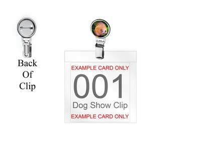 Discus Fish ref1z1 DOME on a Dog Show Ring Clip and Number Card Holder