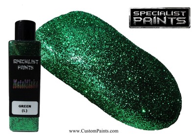 GREEN Metal Flake 6oz Medium - 008 Hex, HOK, Chopper, plasti dip, Automotive