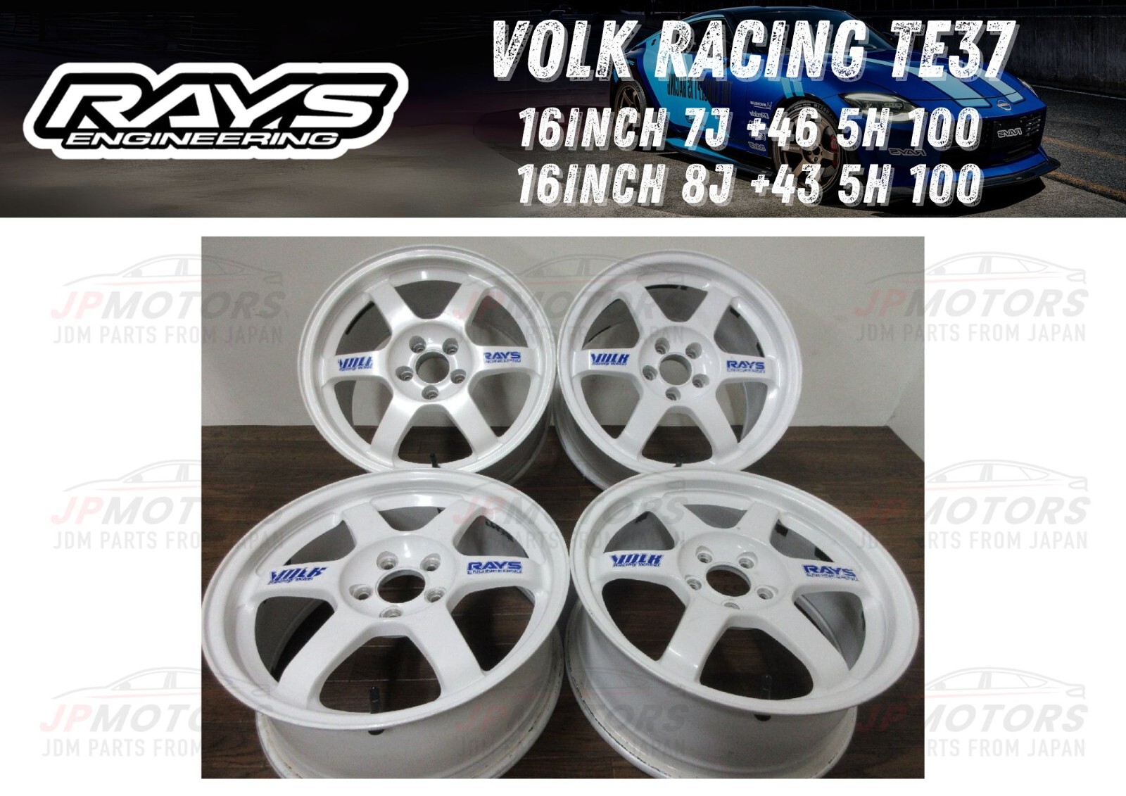 RAYS VOLK RACING TE37 4wheels 16inch 5Hx100 7J +46 / 8J +43 RAYS VOLK RACING TE37 4wheels 16inch 5Hx100 7J +46 / 8J +43