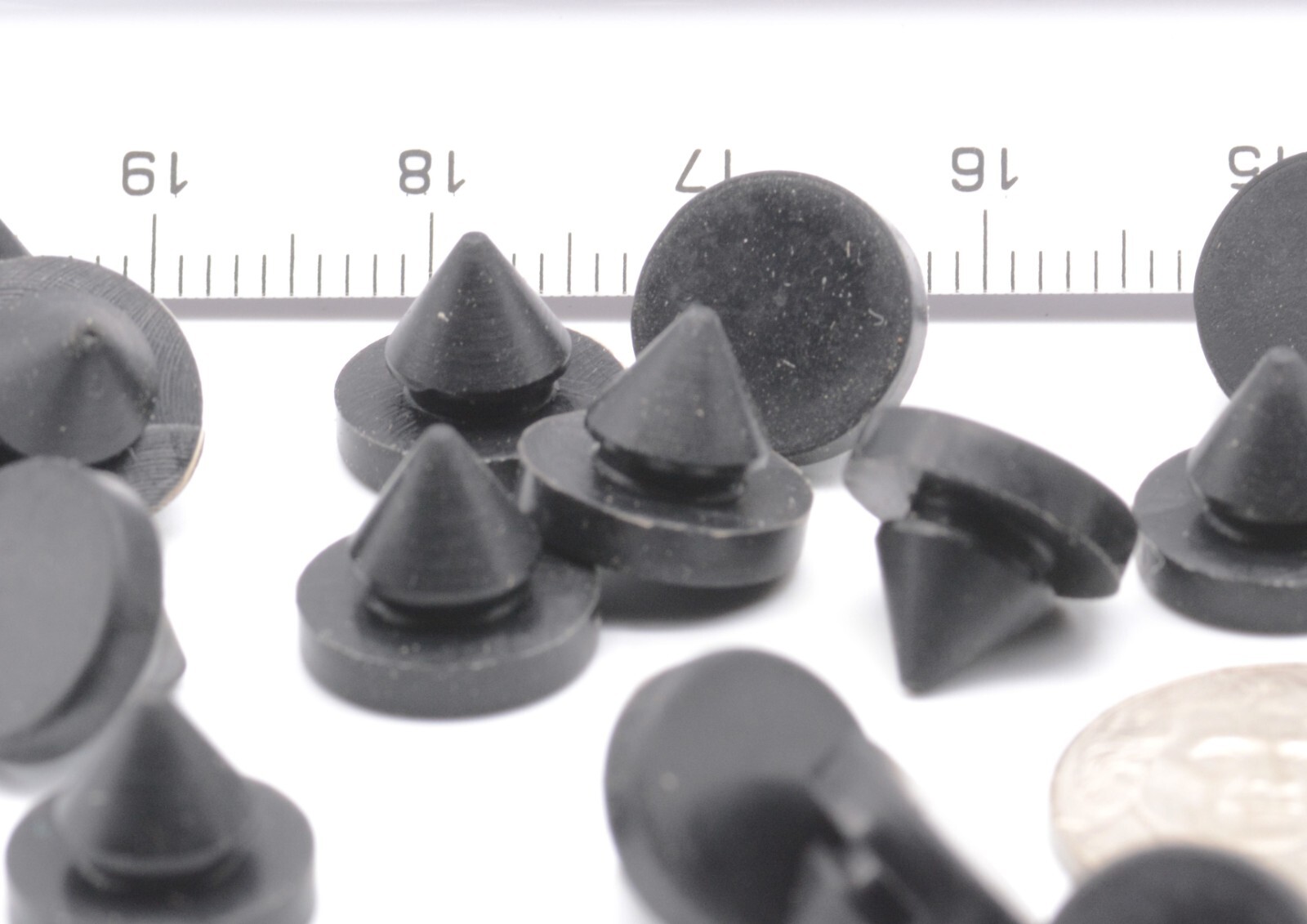 Universal 1/4" Rubber Push-In Feet  Fits 1/4" Hole w 1/2" OD & 1/8" Thick Height