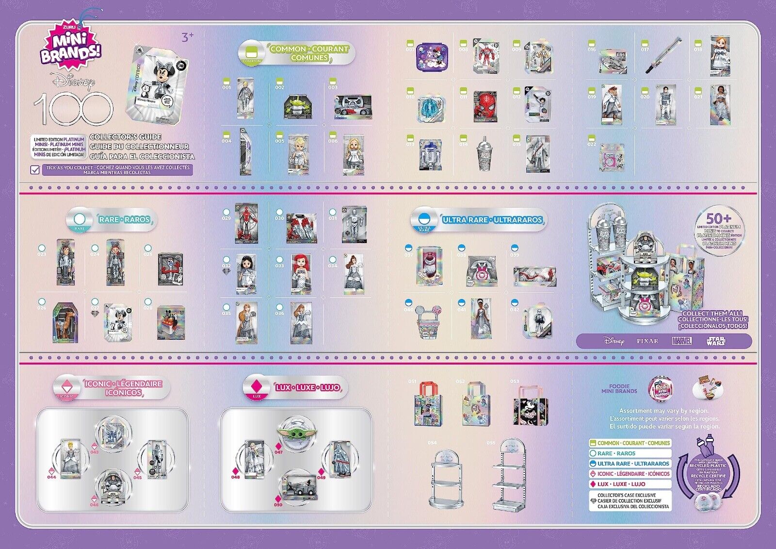 Option:Mini Brands Disney Platinum Checklist:Zuru Surprise Mini Brands  Toys, Disney & Platinum  ALL SEASONS