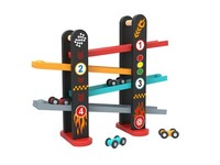 wooden zig zag car track