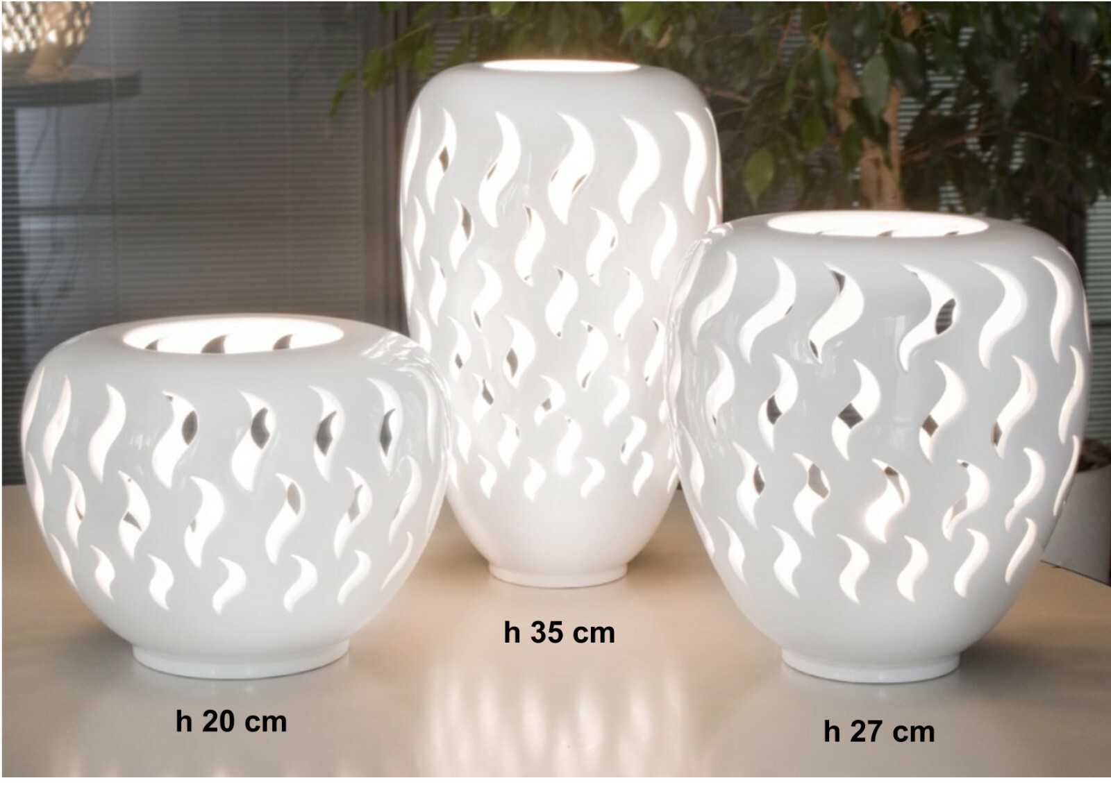 Italian Ceramic Table Lamp Perforated H 27 Cm New | eBay