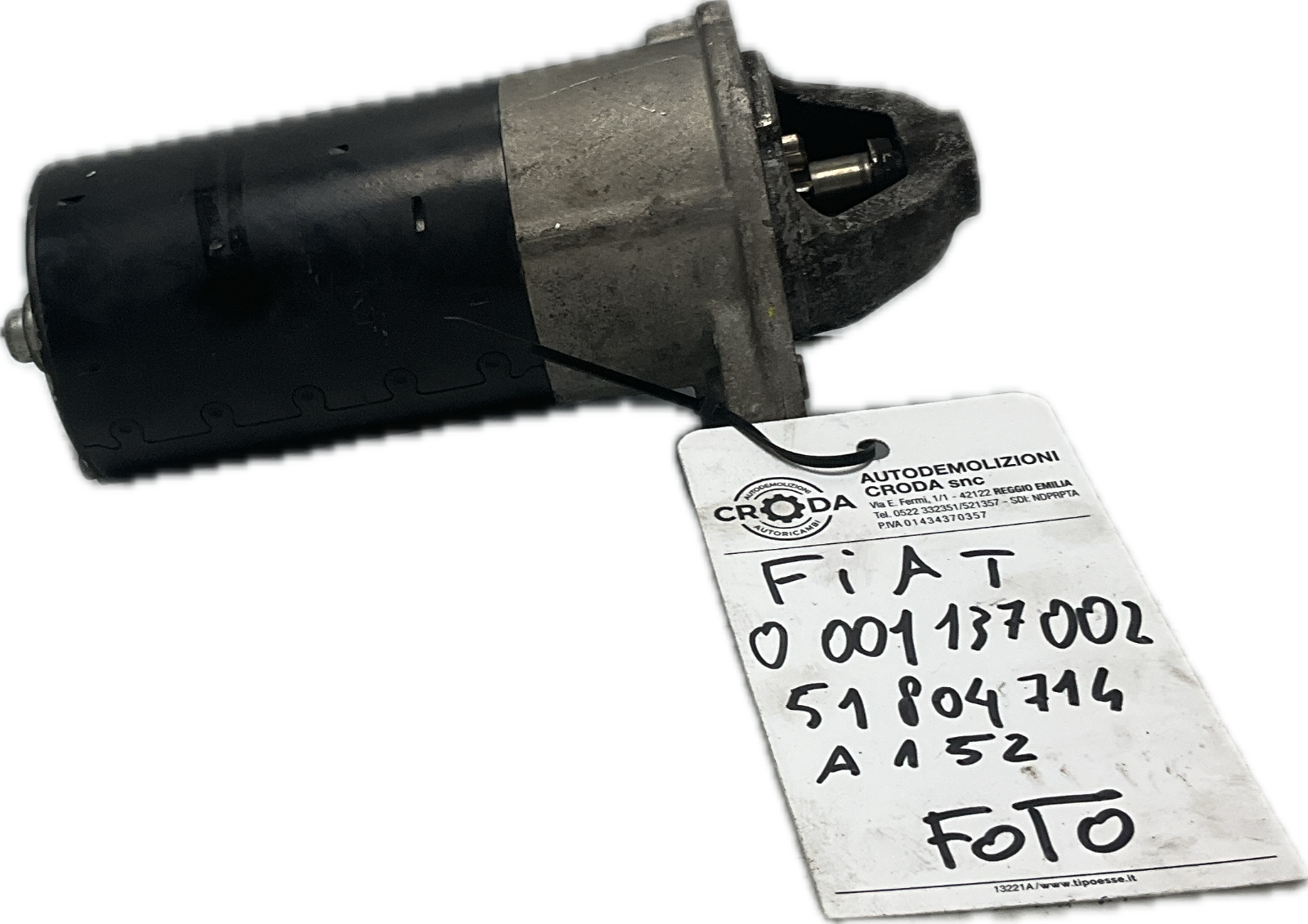 Ricambio motorino starter avviamento FIAT ALFA ROMEO codice: 0001137002