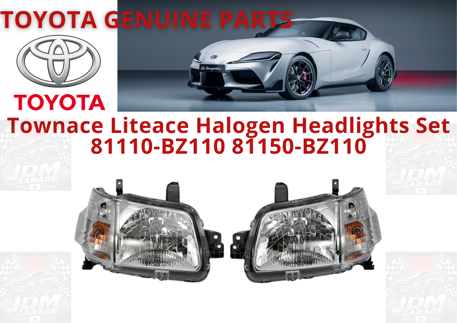 Toyota Genuine Townace Liteace Halogen Headlights Set 81110-BZ110