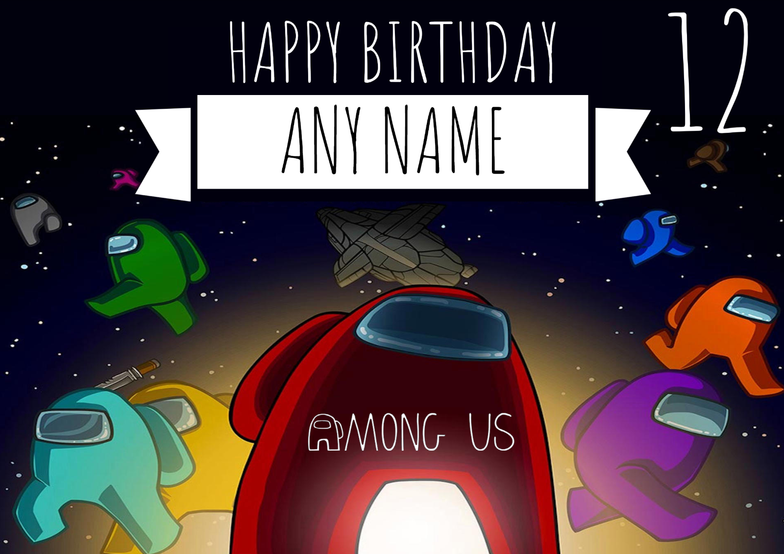 Among Us Birthday Card : "Among us birthday boy" Sticker by artoflaszlo