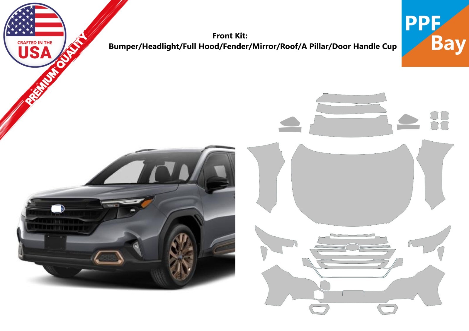 Full Hood Fender and Mirror Kit | SUBARU FORESTER 2023 Full Hood Fender and Mirror Kit | SUBARU FORESTER 2023