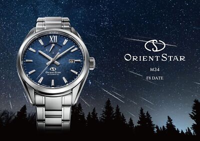 Pre-owned Orient Star Rk-bx0003l M34 F8 Date Contemporary Made In Japan Watch Blue