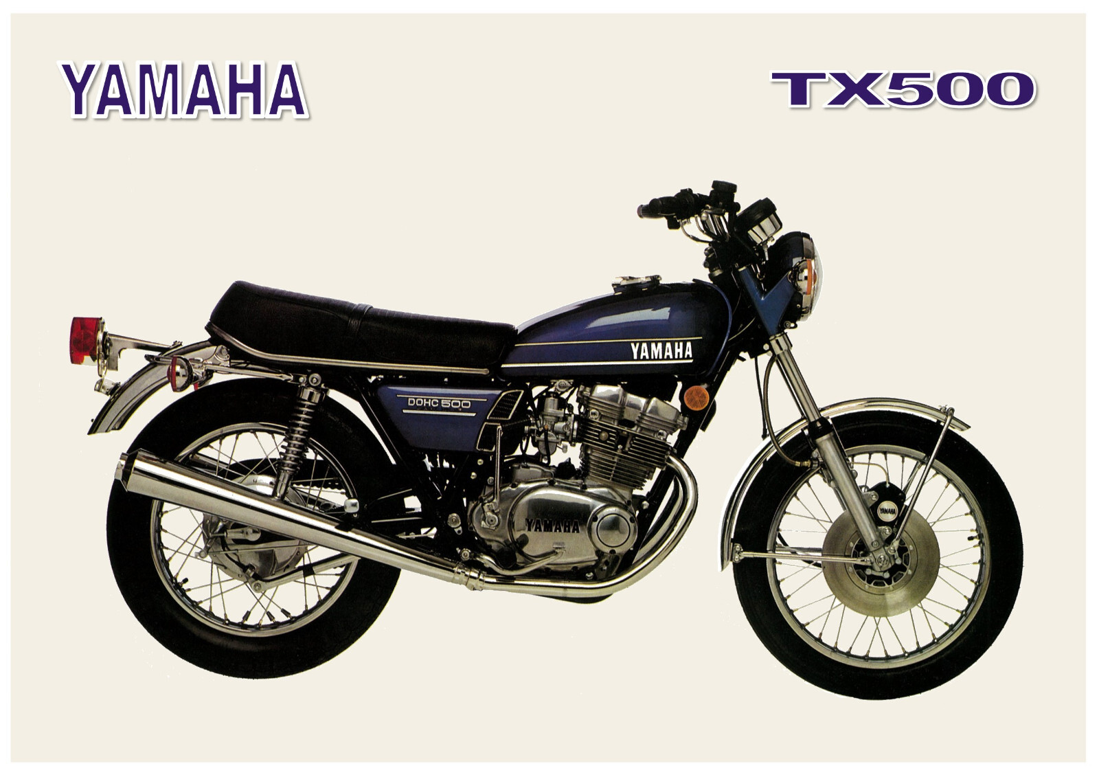 YAMAHA Poster TX500 A 1974 Suitable to Frame XS500 TX500A | eBay