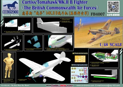 Bronco 1/48 FB4007 Curtiss ''Tomahawk'' Mk.II B Fighter British Air Forces