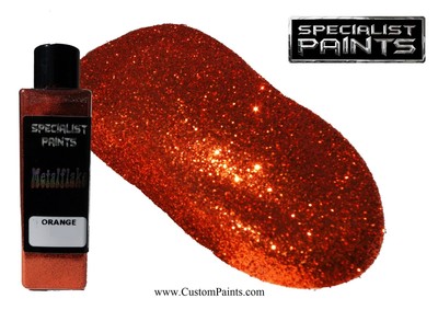 ORANGE Metal Flake 6oz Small - 004 Hex, HOK, Automotive Chopper, plasti dip, 