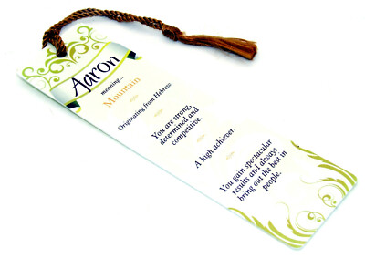 100% Recycled Book Marks - Male & Female Names