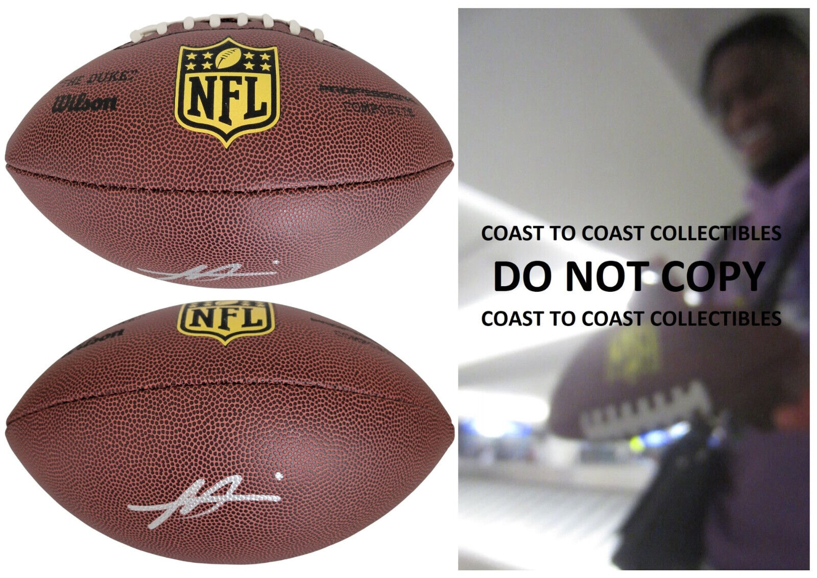 Diontae Johnson Pittsburgh Steelers signed NFL Duke football proof COA autographed Diontae Johnson Pittsburgh Steelers signed NFL Duke football proof COA autographed