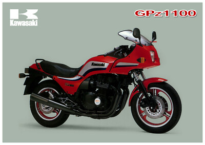 ポスター RJB KAWASAKI Poster GPz1100 ZX1100 1983 1984 1985 Suitable to