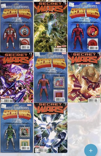 Secret Wars (2015) Complete Set 1-9 Marvel Comic Run Variant