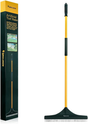 Artificial Turf Rake 55'' Long Whole-Piece Pole No Broke Design Garden Hand Pet