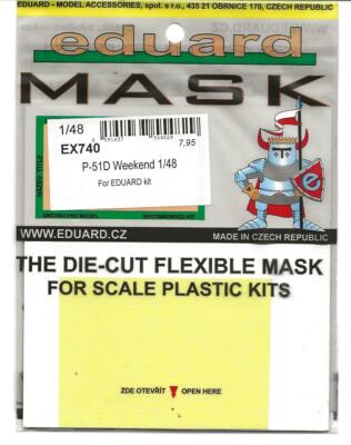 Eduard P-51D Mustang Masks for the Eduard Weekend Kit in 1/48 EX 740 DO ST