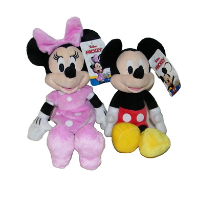 Disney Junior Mickey & Minnie Mouse 9.5'' Soft Plush Doll Figueres w/ Tags 2023