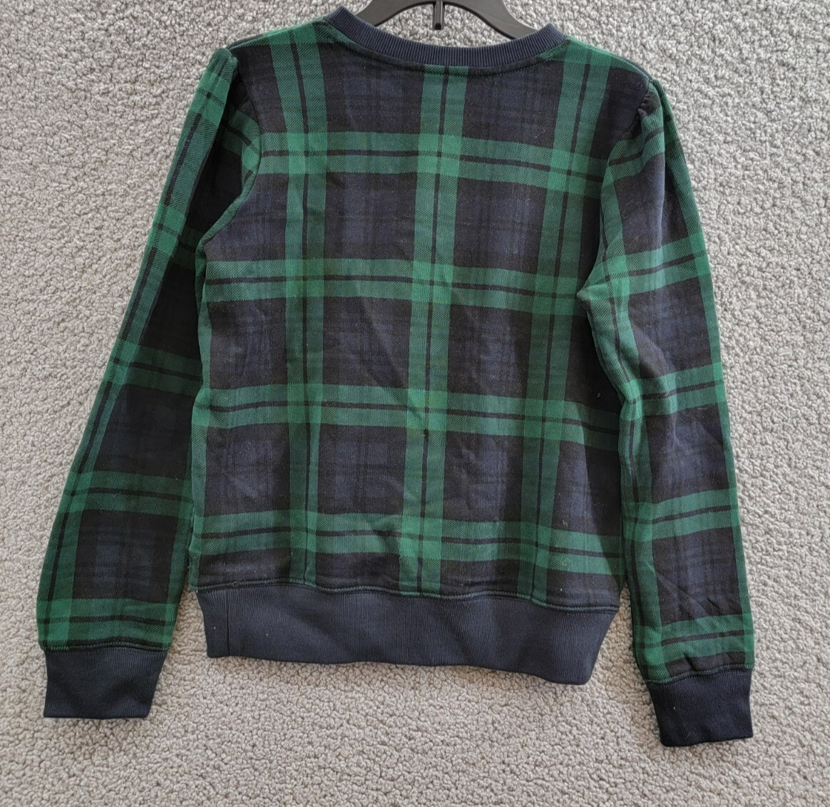 Polo Ralph Lauren Plaid Polo Bear Fleece Sweatshirt Girls' XL (16) Black Multi - Picture 10 of 16