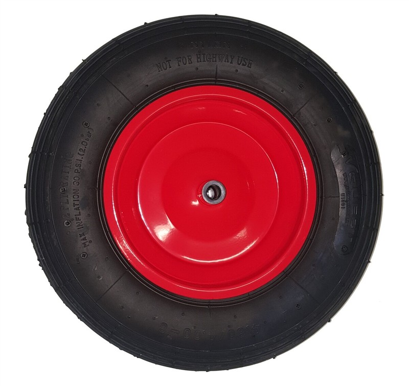 Limex Ersatzrad 4,0x8 Rad FÃ¼R Schubkarre Gartenkarre Baukarre | Rot | Ohne Achse