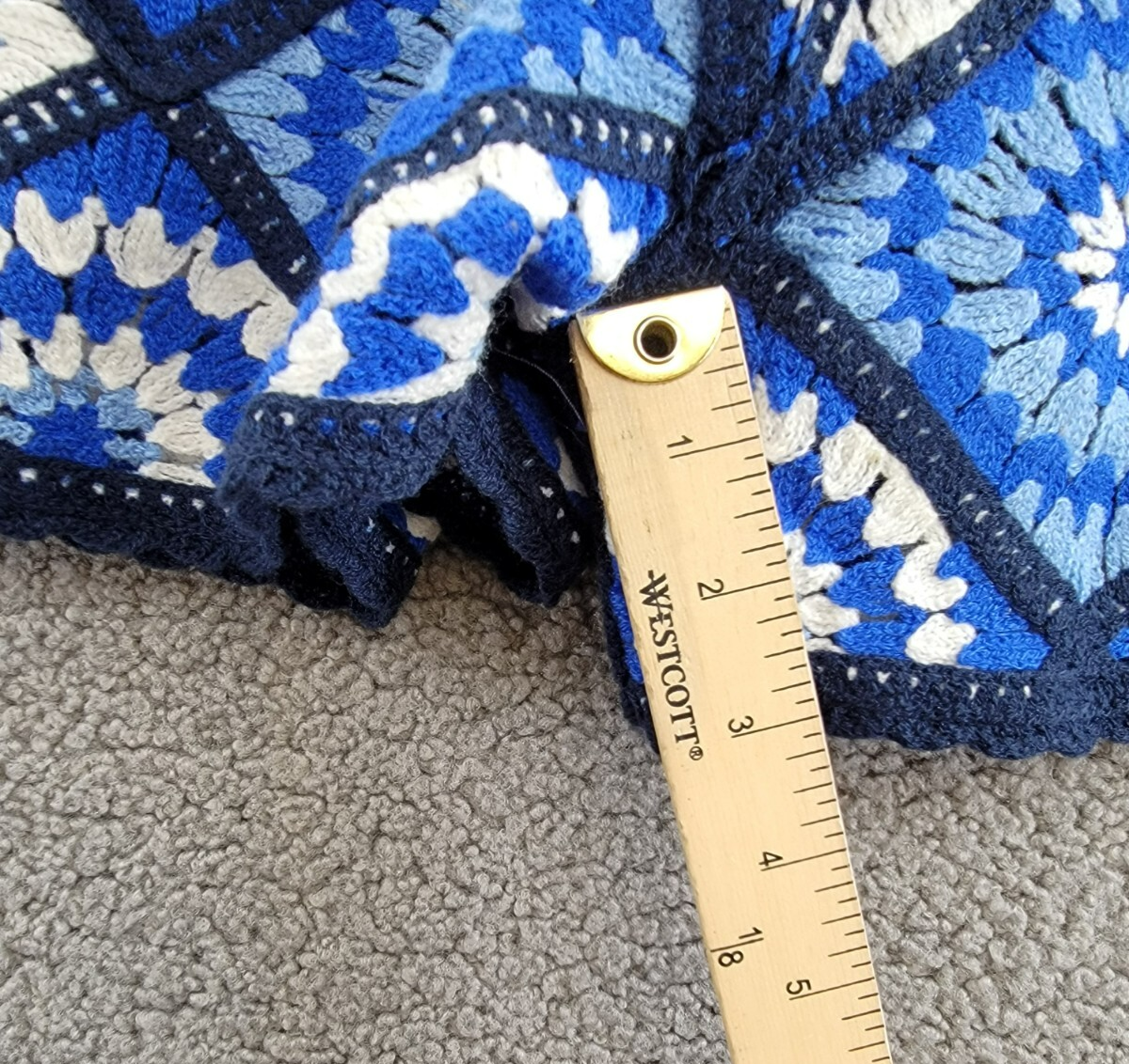 AQUA Allover Crochet Shorts Girls' S (7-8) Blue Multi Elastic Waist Pull On - Picture 7 of 16
