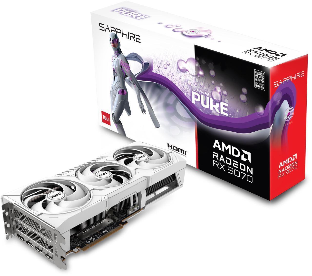 Sapphire PURE AMD Radeon RX 9070 16GB Graphics Card (Non-XT Sapphire PURE AMD Radeon RX 9070 16GB Graphics Card (Non-XT