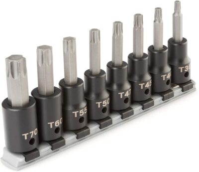 Tekton 8 Pc 1/2  Drive Impact Torx Bit Socket Set T30-T70 SIB92102
