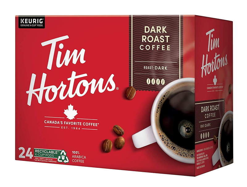Tim Hortons Dark Roast Coffee, Single-Serve K-Cup Pods Compa