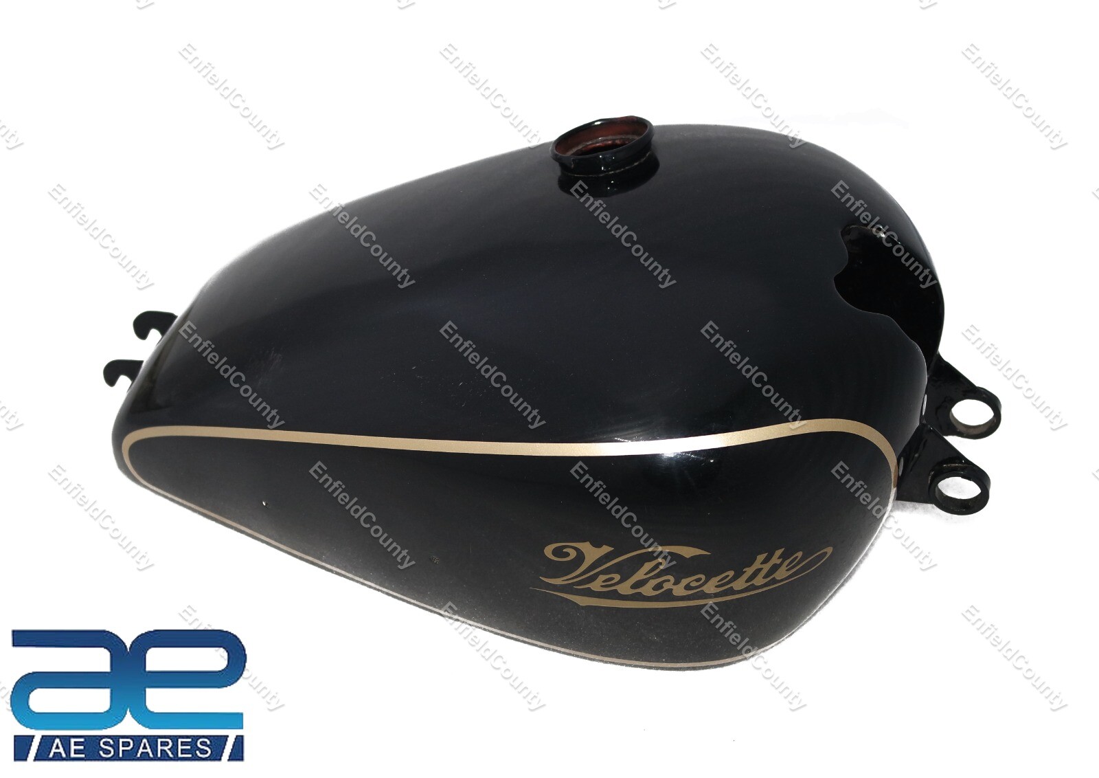 Vintage Velocette Mac 350cc Single 1949 Petrol Gas Fuel Tank Steel Black 