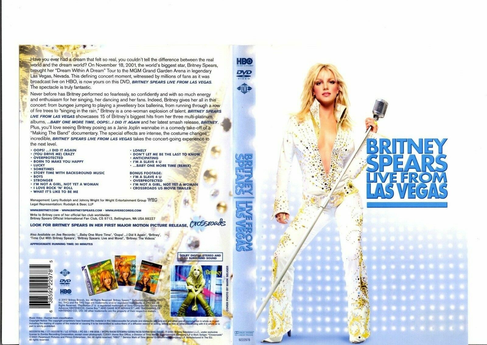 Britney Spears - Live From Las Vegas (DVD) DVD 191 638592229785| eBay
