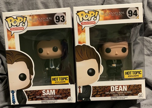 Funko Pop Supernatural Sam And  Dean FBI Suit Hot Topic W/protector