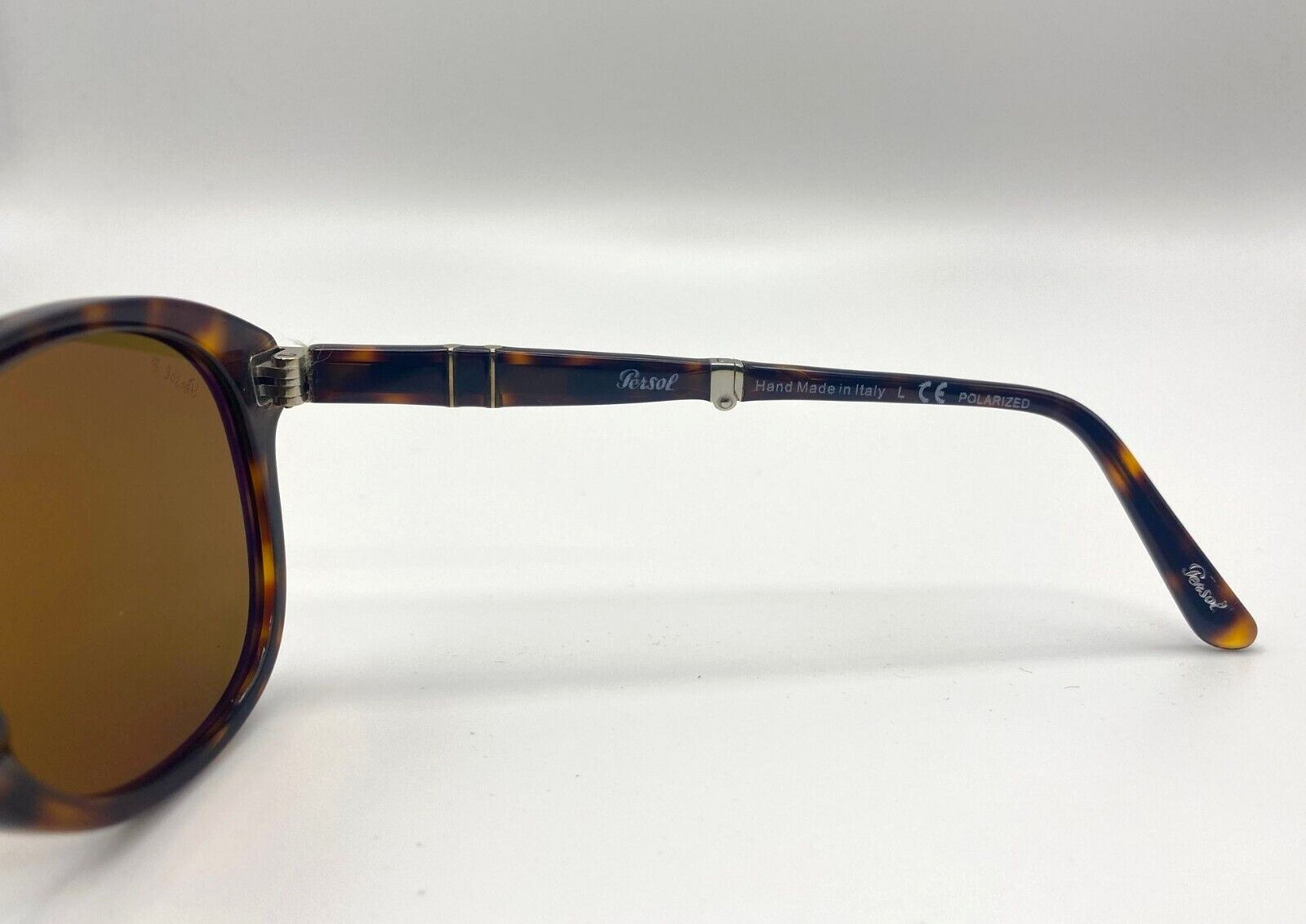 Pre-owned Persol Po0714 Sunglasses 24/57 Folding Havana/crystal Brown Polarized Lens 52mm