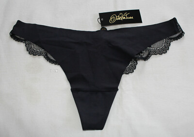 Dita Von Teese Ladies Paramount Black Precision Lace G String Size 12 D23417