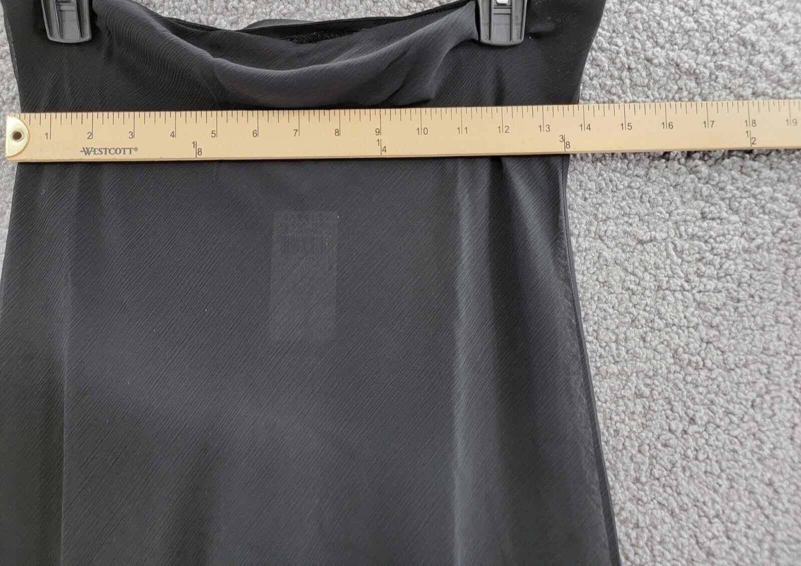 Lioness Devon Maxi Skirt Womens S Black Semi Sheer Straight Elastic Waist PullOn - Picture 4 of 12
