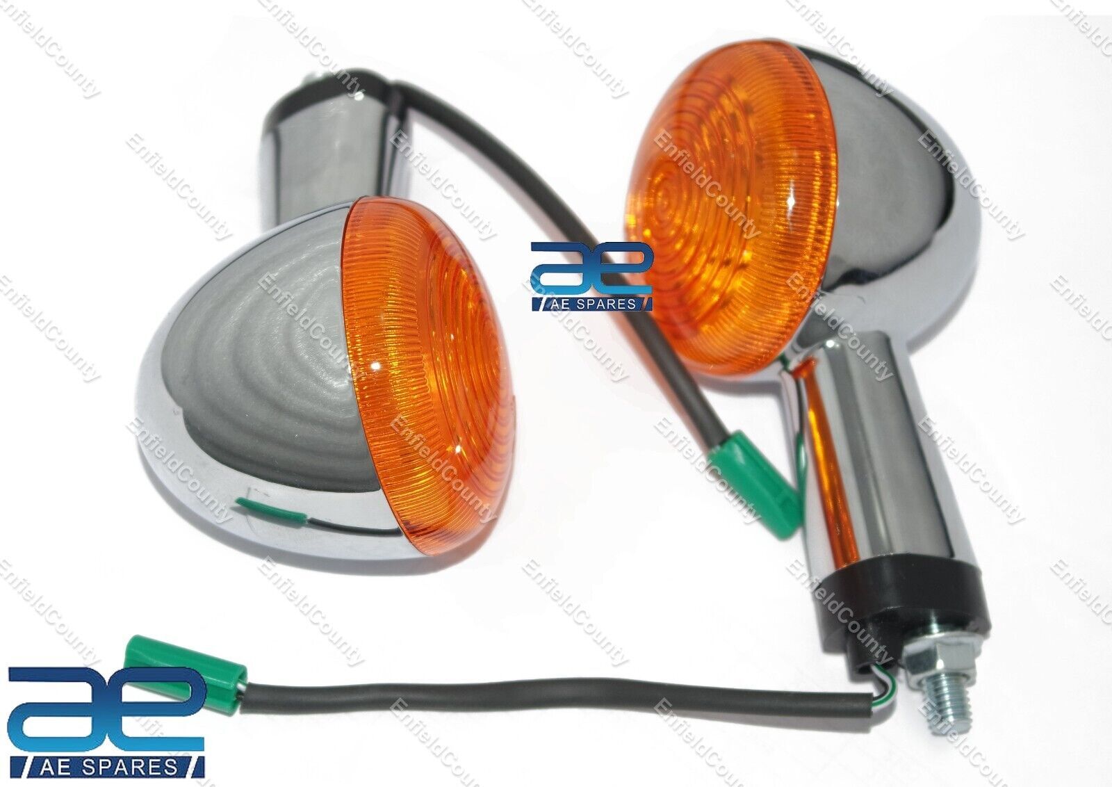 For Royal Enfield Meteor 350 New Classic 350 Reborn Indicator Pair Chrome