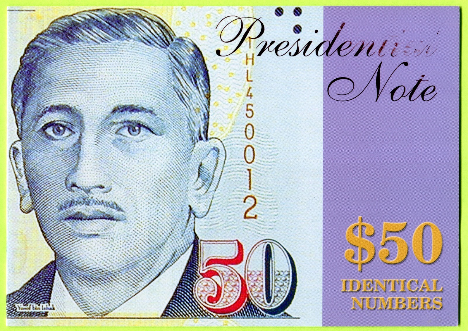 Singapore 50 Dollars ND(2002) P41a P55 UNC / PMG 67-68