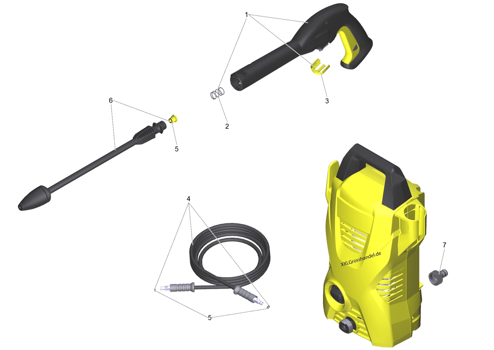 Sparefixd Handgriff Für Kärcher K2 Hochdruckreiniger | Passend Für Viele K2-Modelle | Ersatzteil Nr. 5.322038.0
