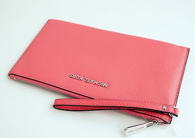 

Женский клатч Michael Kors Pochette Bedford, большая молния, коралловая кожа, новинка, Michael Kors Jet Set Travel