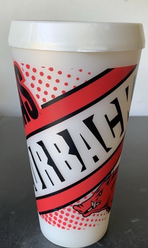 Vintage Thermo Serv Arkansas Razorbacks Tall Plastic Mug Cup