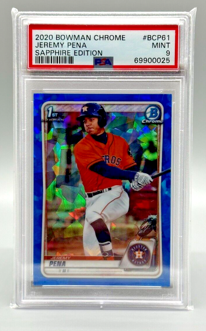 2020 Bowman Chrome Sapphire #BCP61 Jeremy Pena 1st Bowman